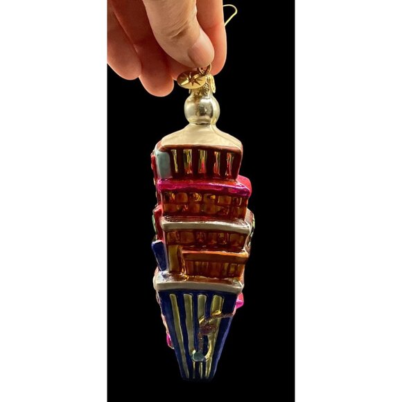 Christopher Radko 2001 Happy New Year Postcard Christmas Glass Ornament 6” - Picture 4 of 6